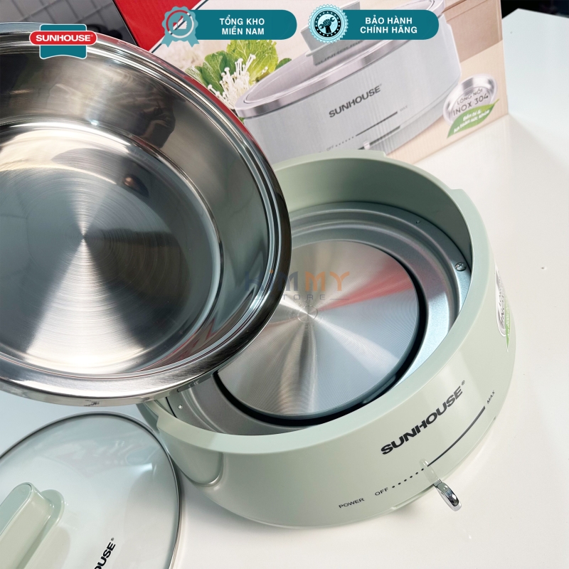 Nồi lẩu điện 4L - Lòng nồi INOX 304 rời - Sunhouse SHD4543